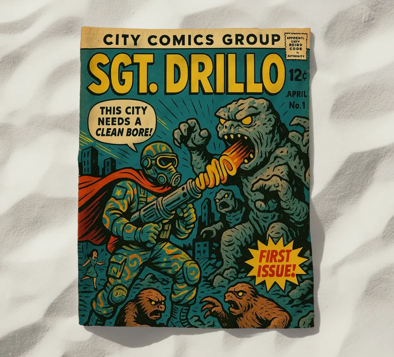 SGT DRILLO - Fresh Supes On The Block telo mare da Vintage Van Gogh
