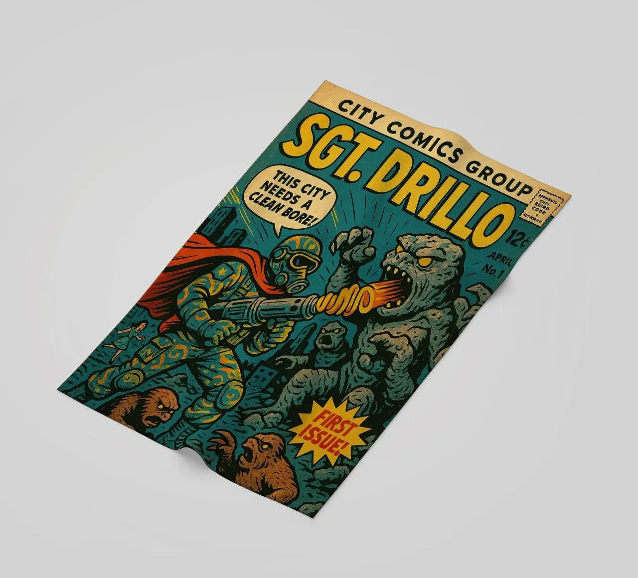 SGT DRILLO - Fresh Supes On The Block telo mare da Vintage Van Gogh