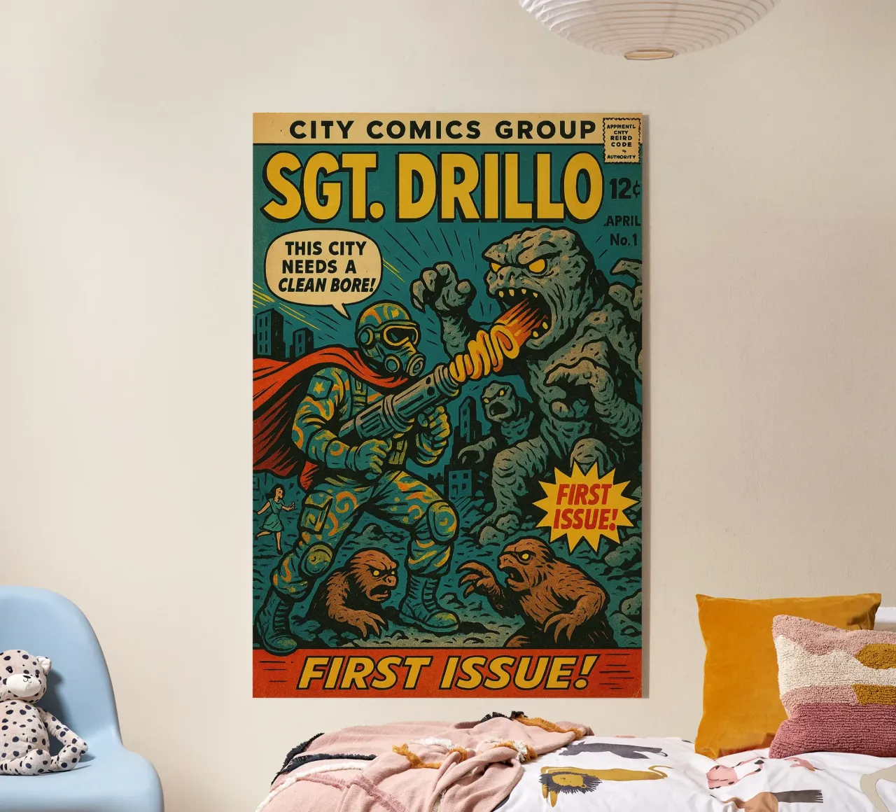 SGT DRILLO - Fresh Supes On The Block plexiglass da Vintage Van Gogh
