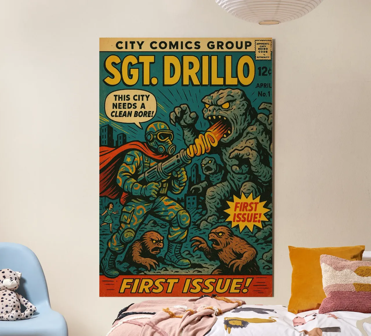 SGT DRILLO - Fresh Supes On The Block alluminio dibond da Vintage Van Gogh