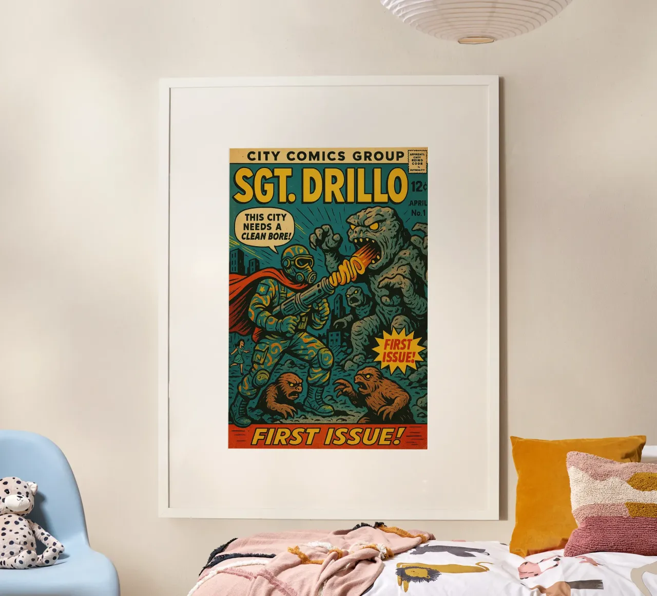 SGT DRILLO - Fresh Supes On The Block poster da Vintage Van Gogh