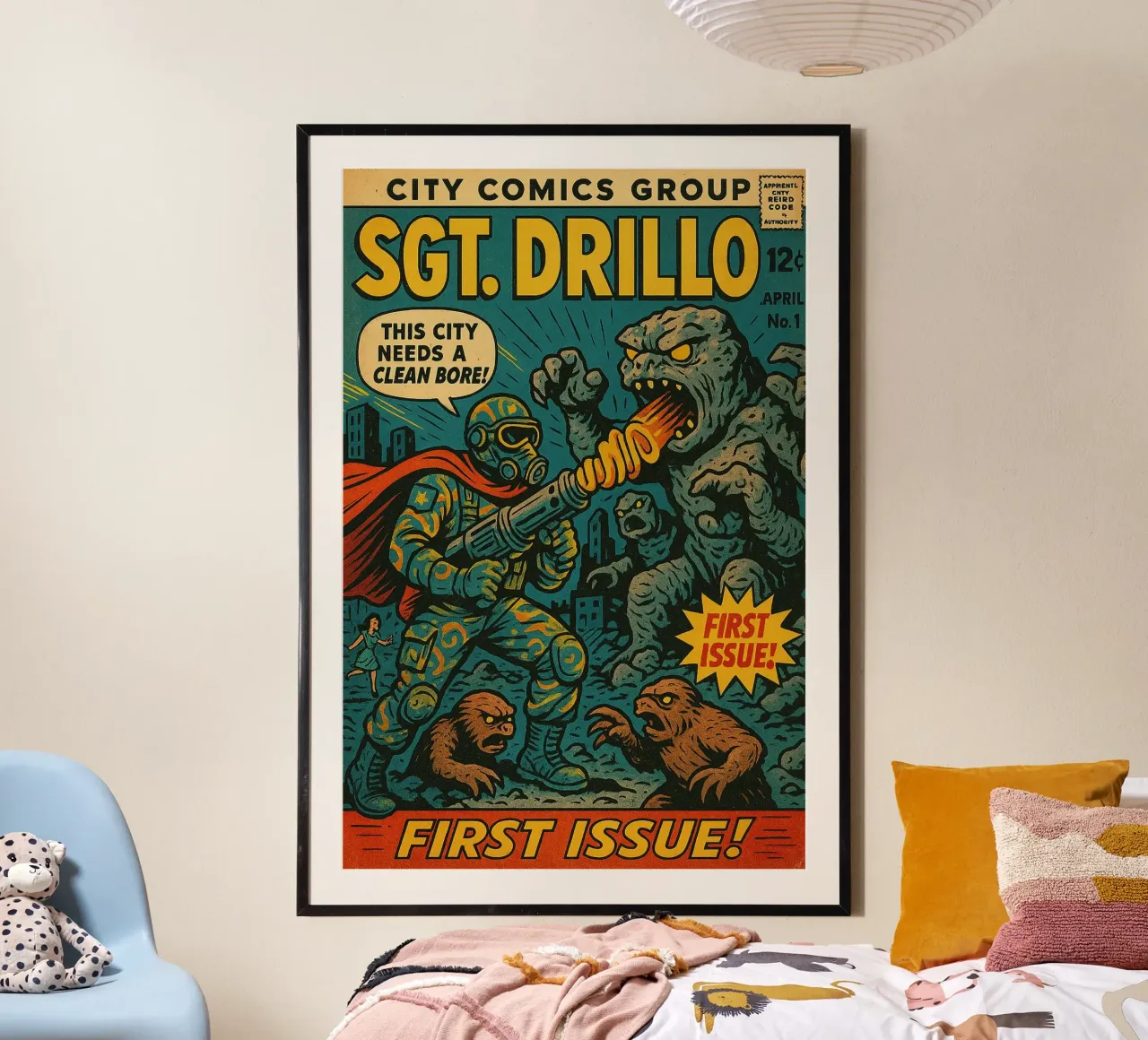 SGT DRILLO - Fresh Supes On The Block poster da Vintage Van Gogh