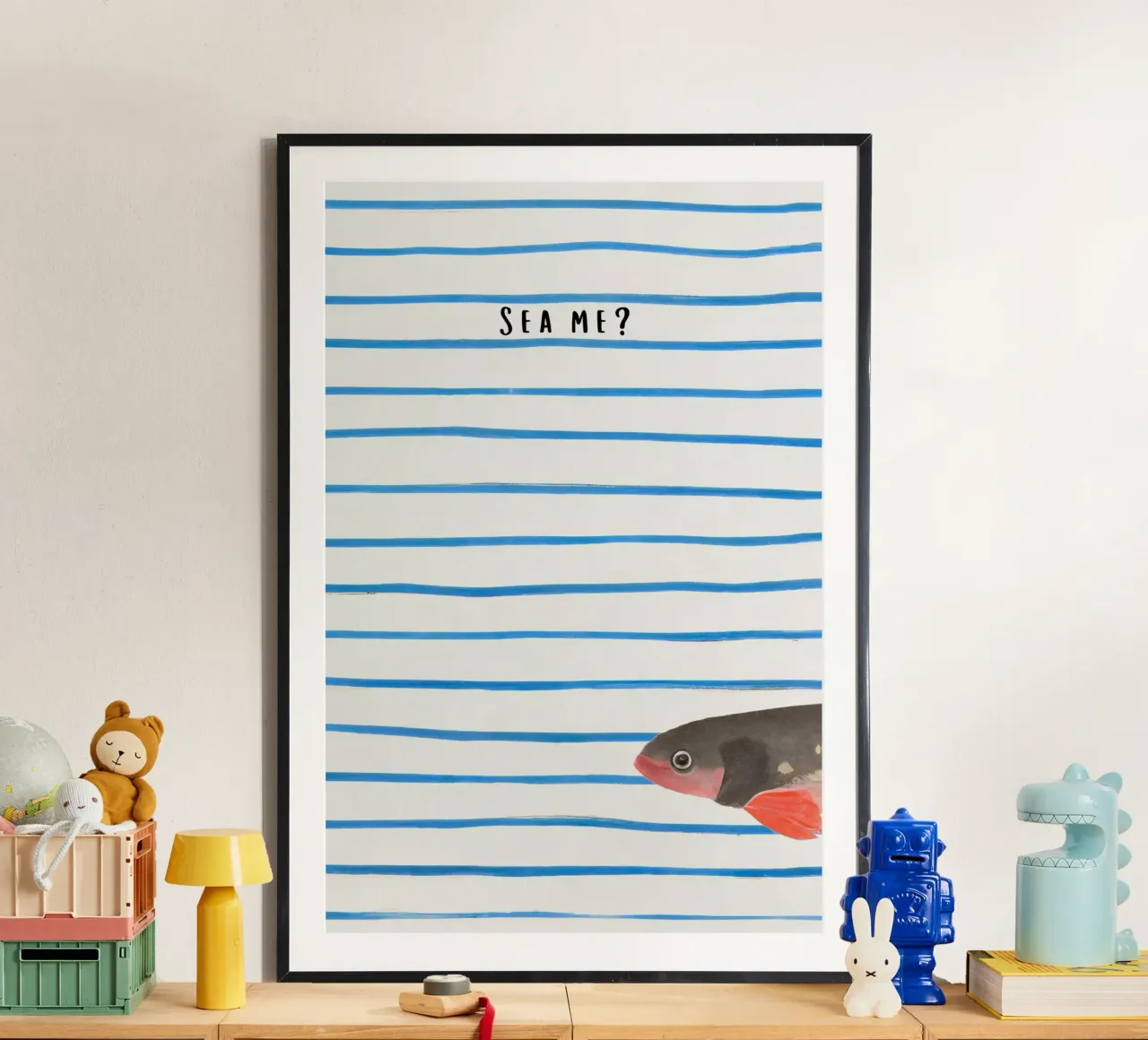 Sea me poster con telaio in legno da interiorisla