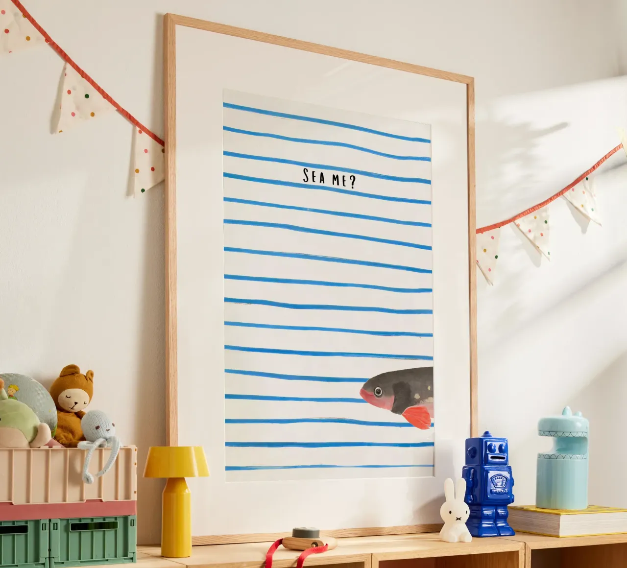 Sea me poster con telaio in legno da interiorisla
