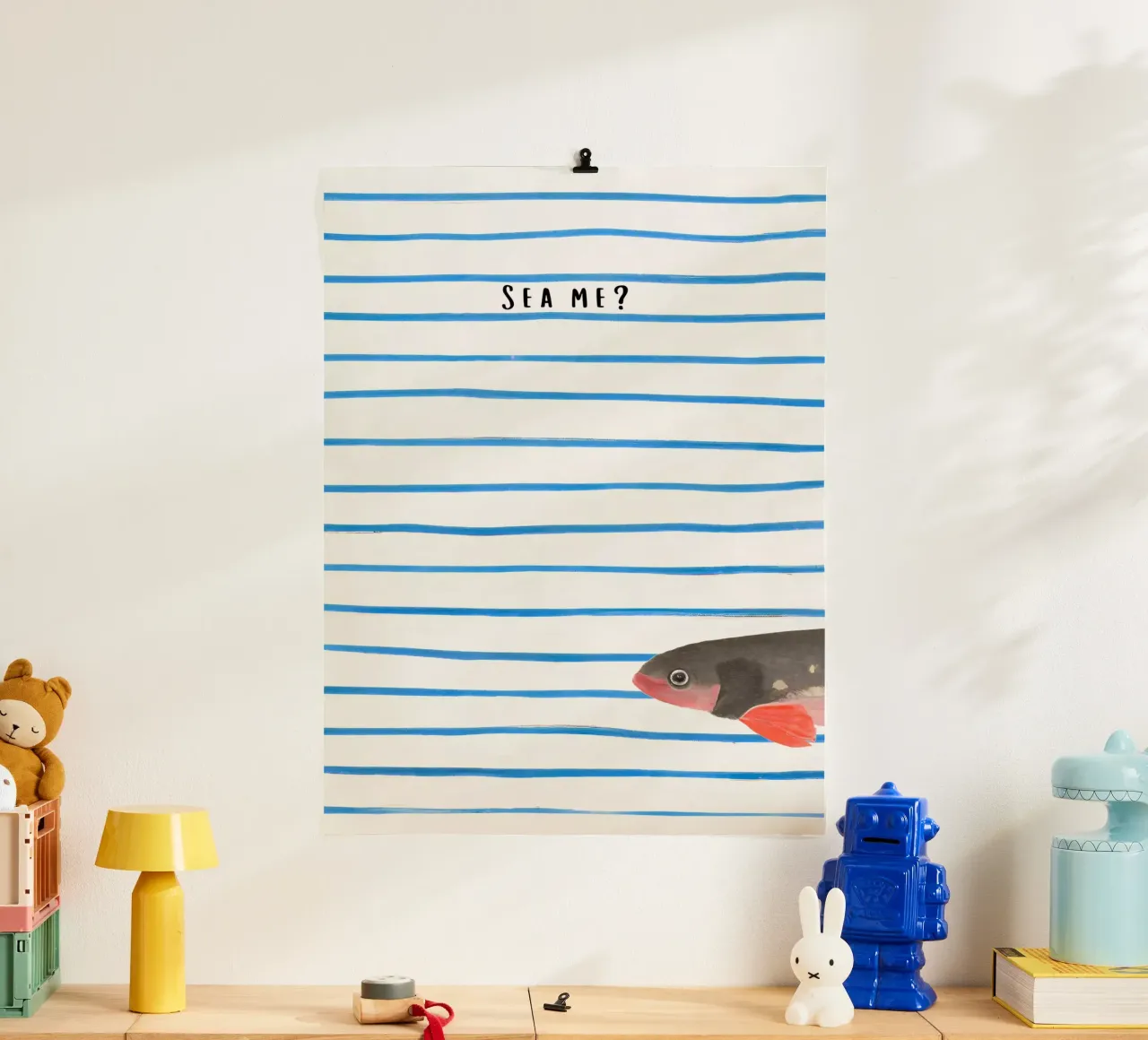 Sea me poster con telaio in legno da interiorisla