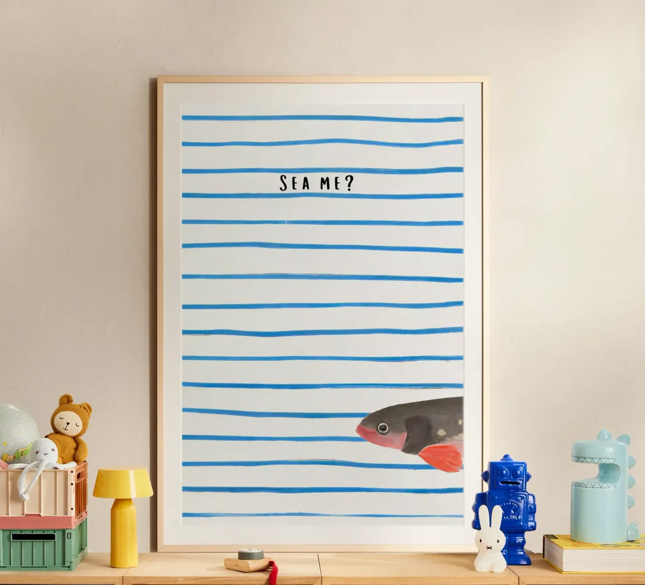 Sea me poster con telaio in legno da interiorisla