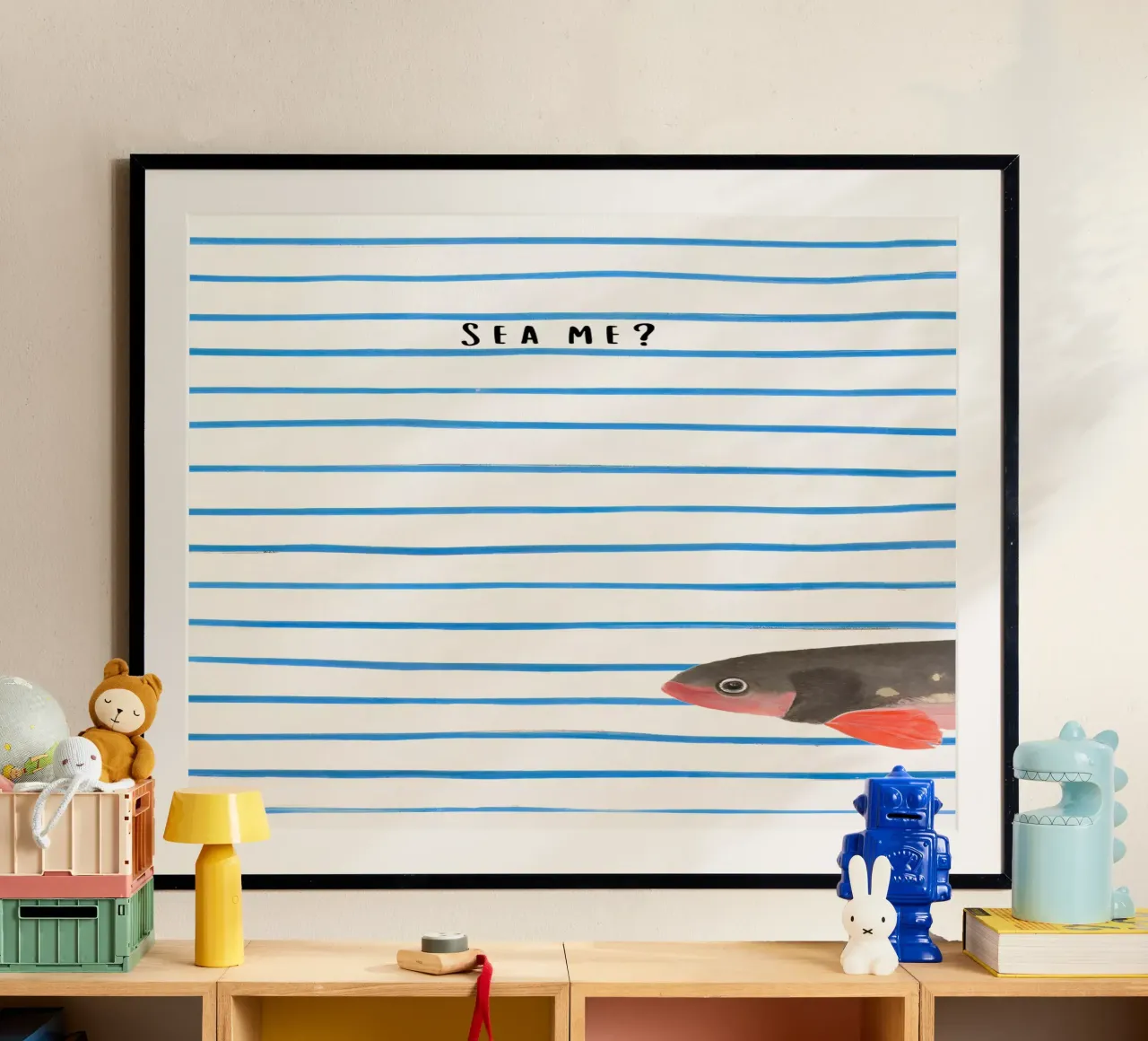 Sea me poster con telaio in legno da interiorisla