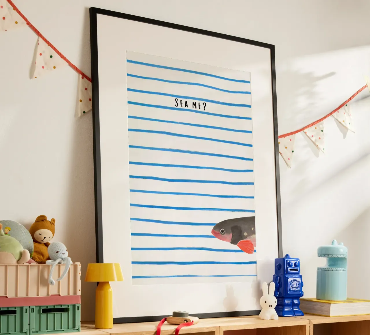 Sea me poster con telaio in legno da interiorisla