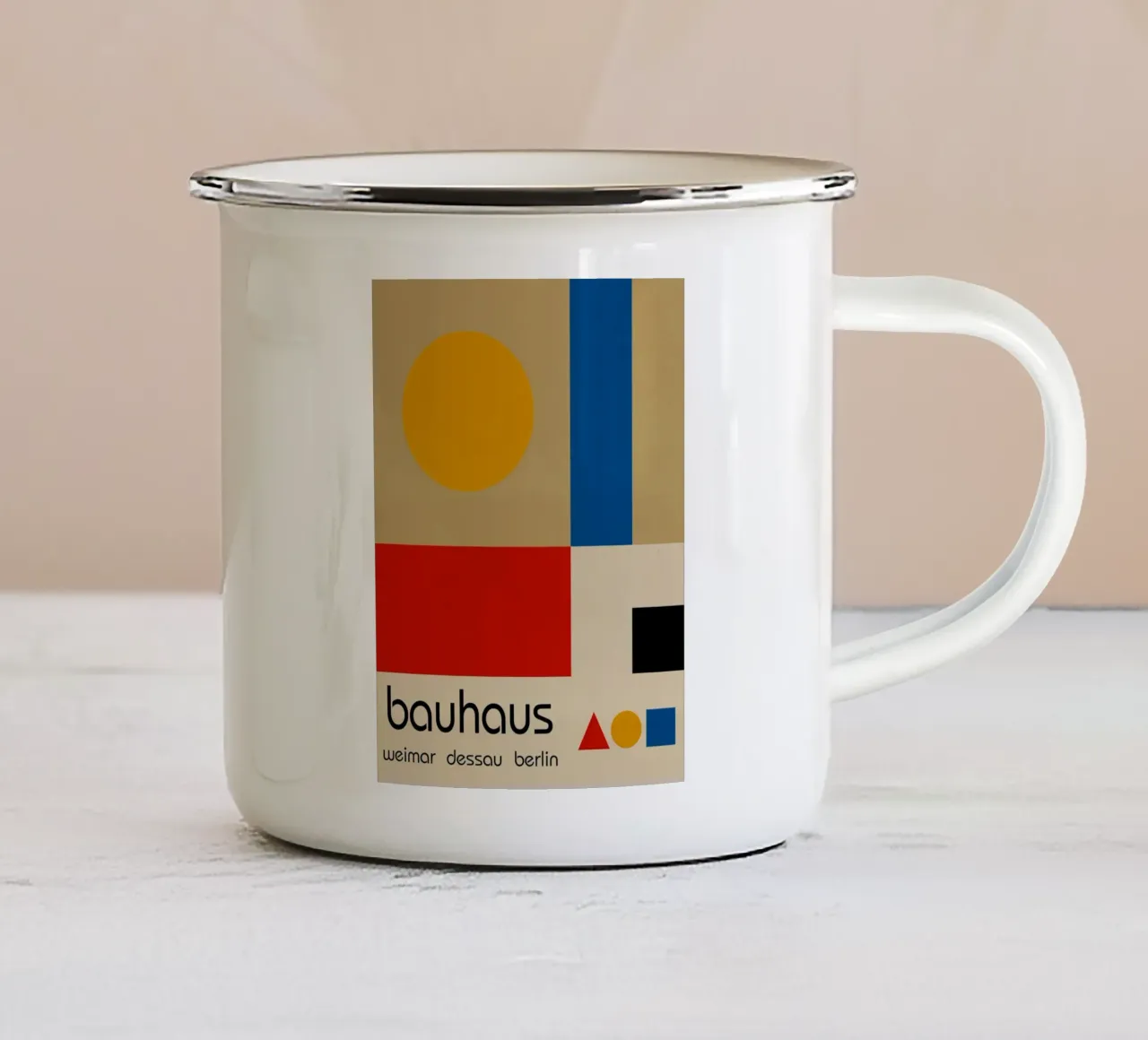 Cronologia del Bauhaus tazza in smalto da LaylaOzHome