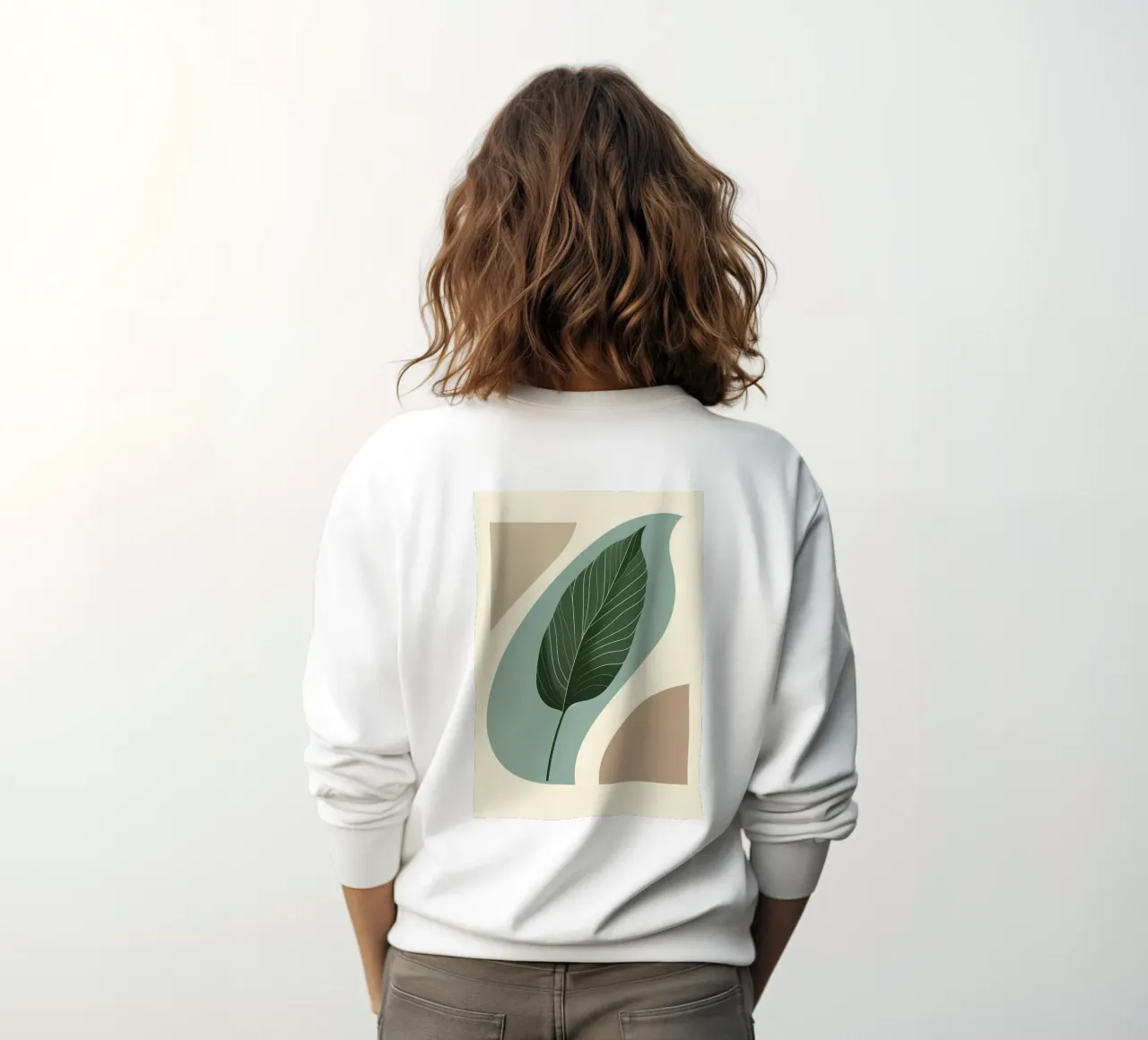 Moderno minimalista di una singola foglia di banano felpa da Bloom And Brush