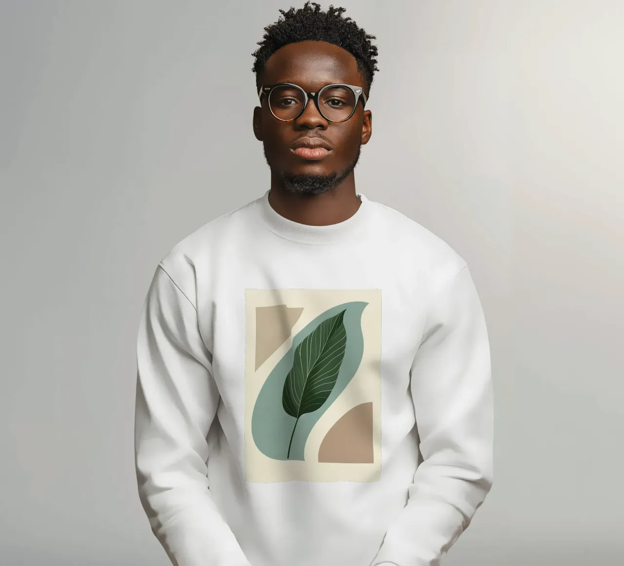 Moderno minimalista di una singola foglia di banano felpa da Bloom And Brush