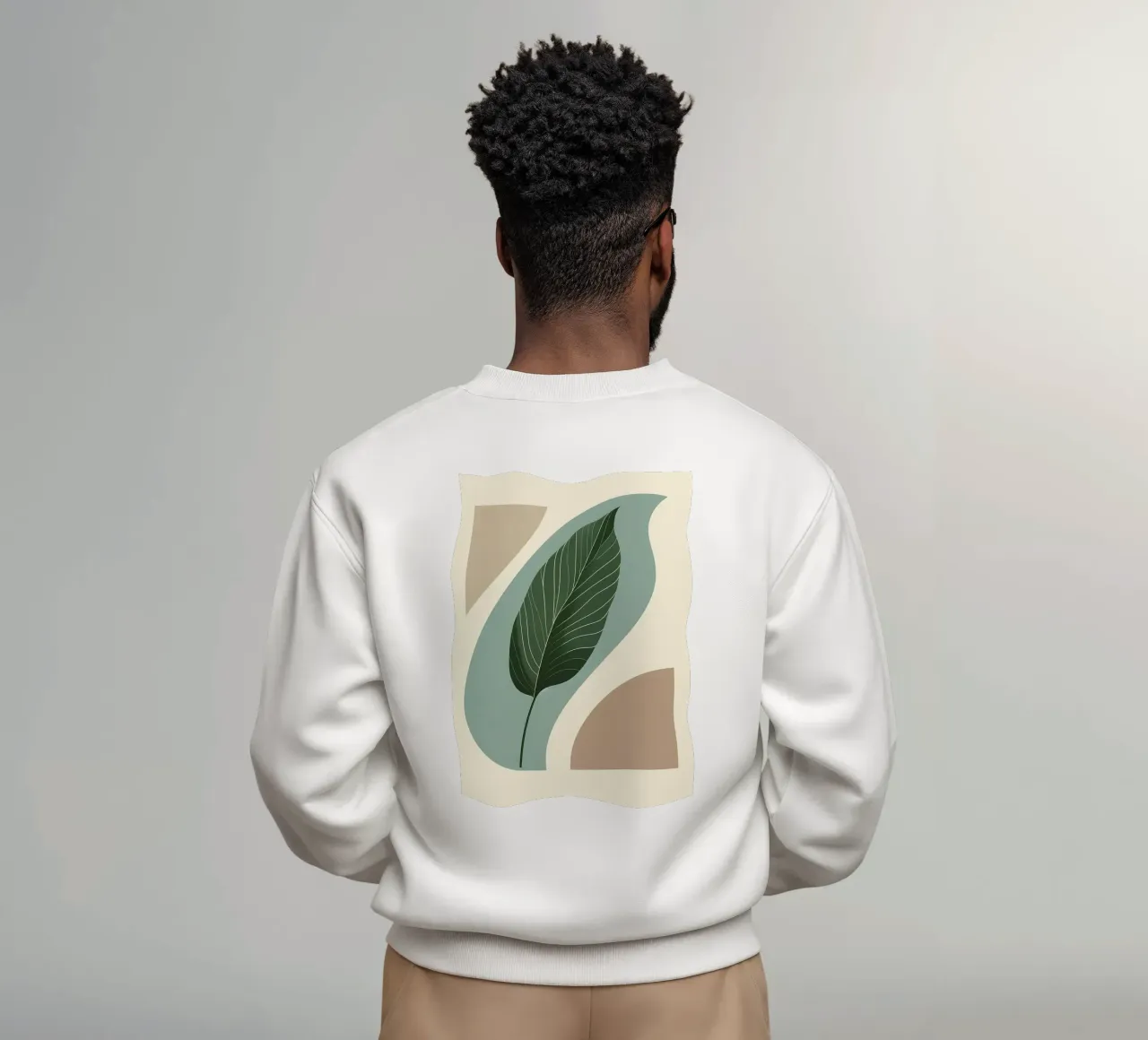 Moderno minimalista di una singola foglia di banano felpa da Bloom And Brush