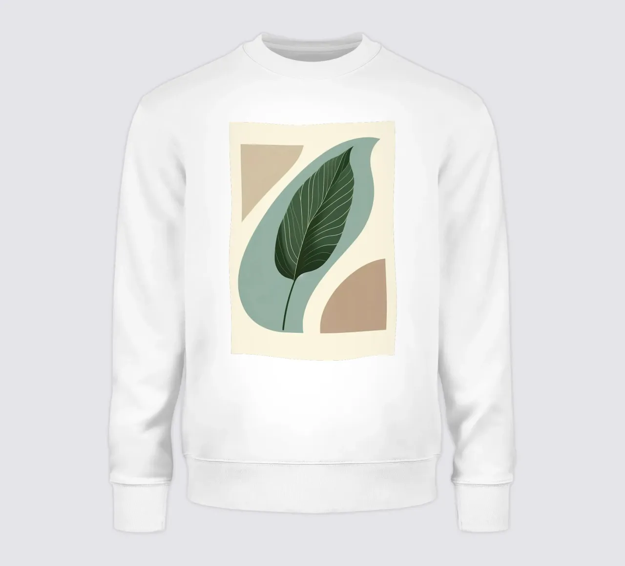 Moderno minimalista di una singola foglia di banano felpa da Bloom And Brush