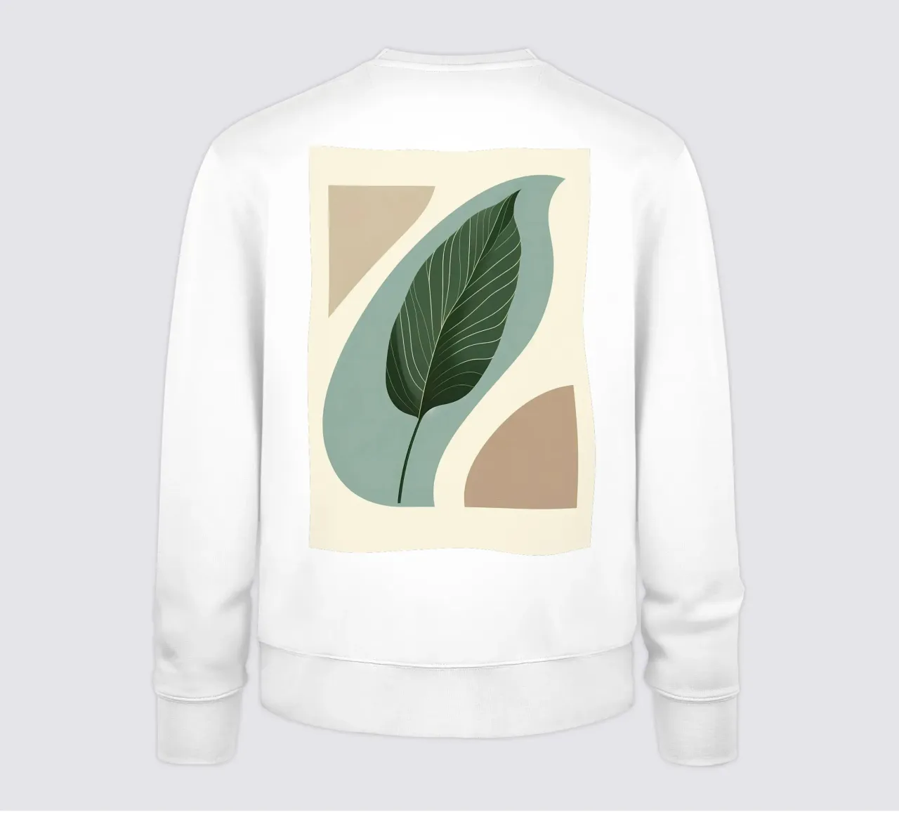 Moderno minimalista di una singola foglia di banano felpa da Bloom And Brush