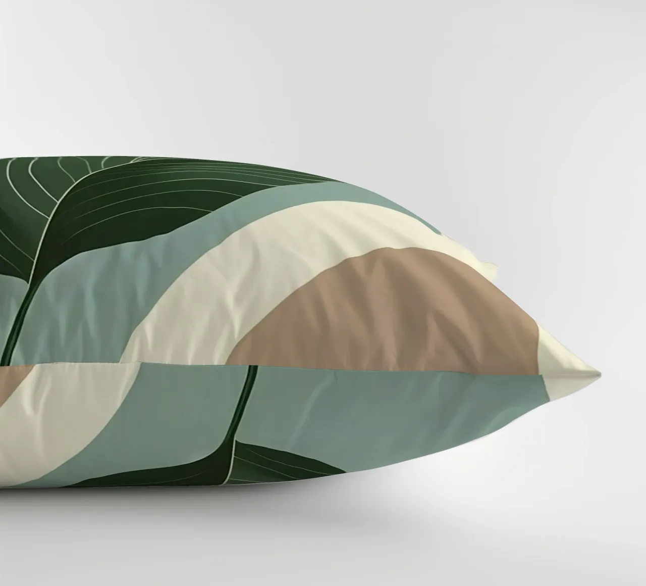 Moderno minimalista di una singola foglia di banano cuscino da Bloom And Brush