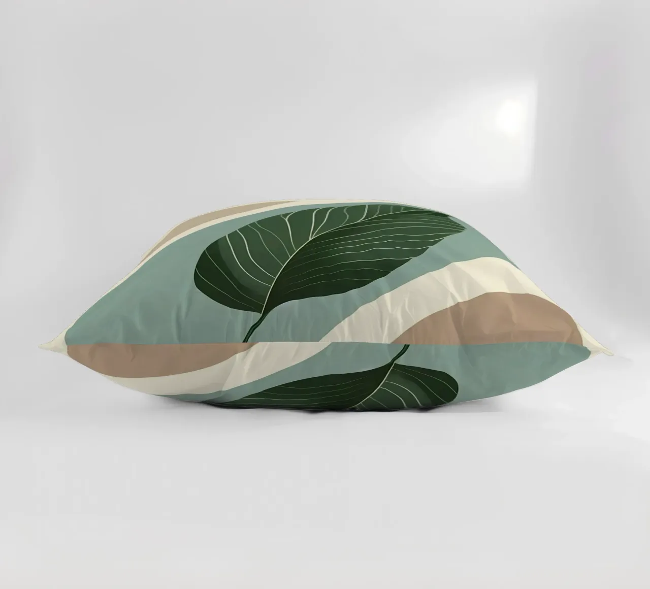 Moderno minimalista di una singola foglia di banano cuscino da Bloom And Brush