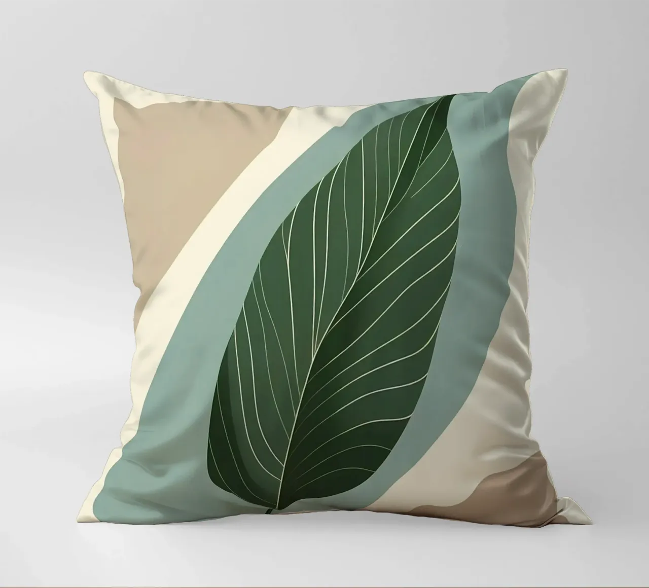 Moderno minimalista di una singola foglia di banano cuscino da Bloom And Brush