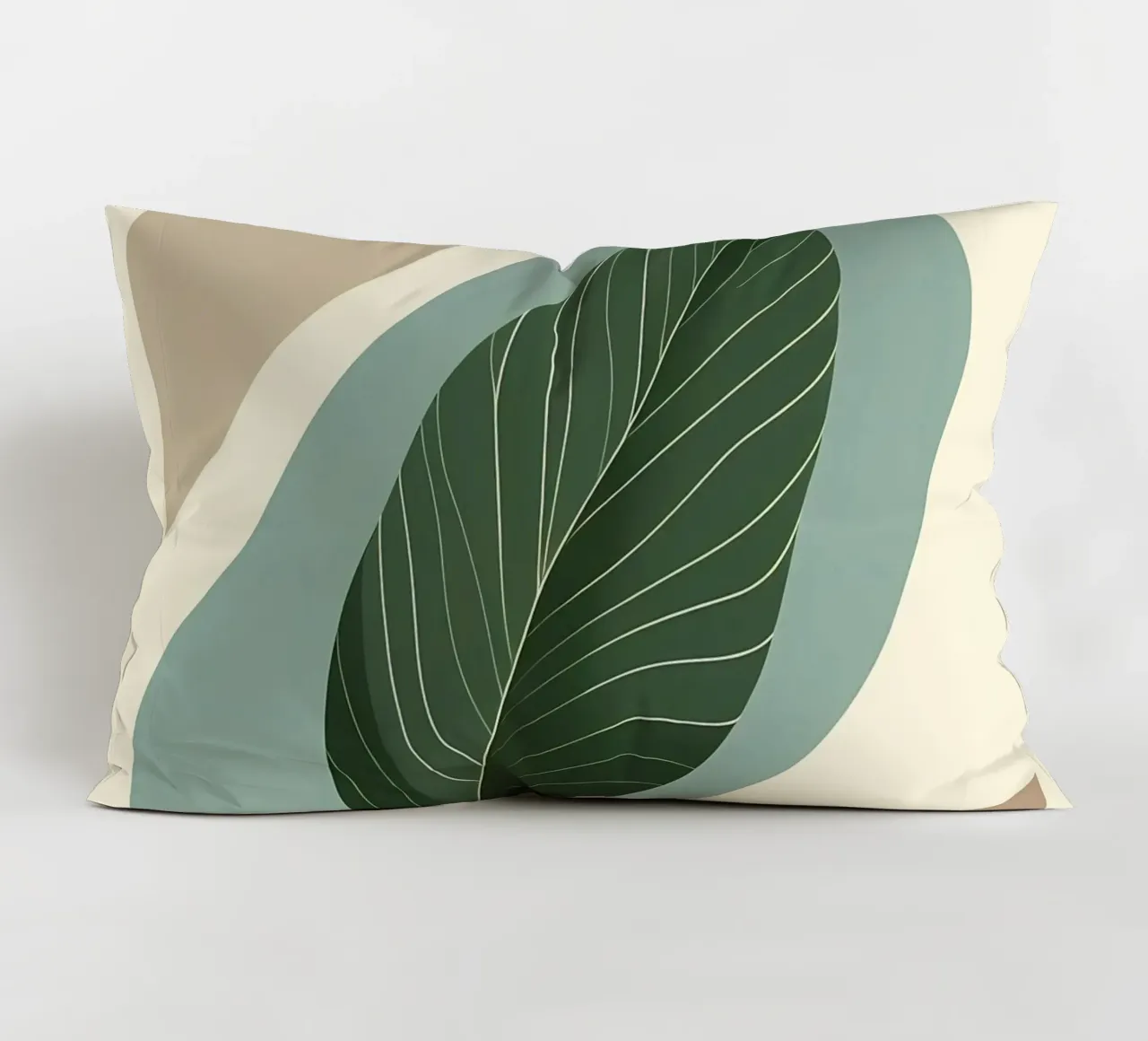 Moderno minimalista di una singola foglia di banano cuscino da Bloom And Brush