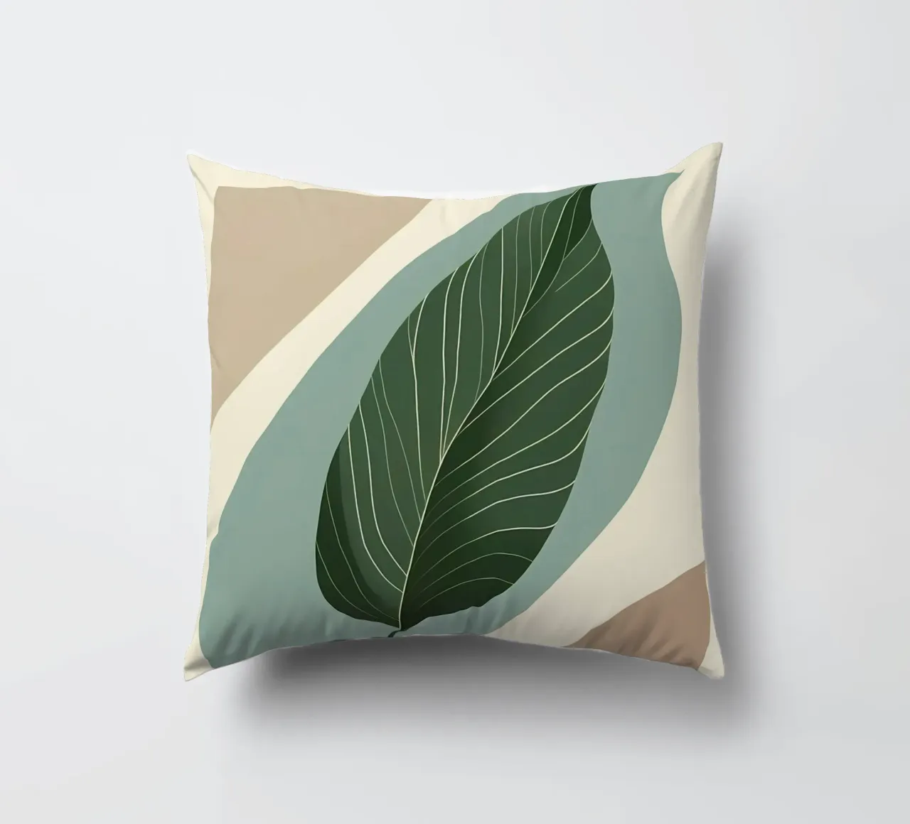 Moderno minimalista di una singola foglia di banano cuscino da Bloom And Brush
