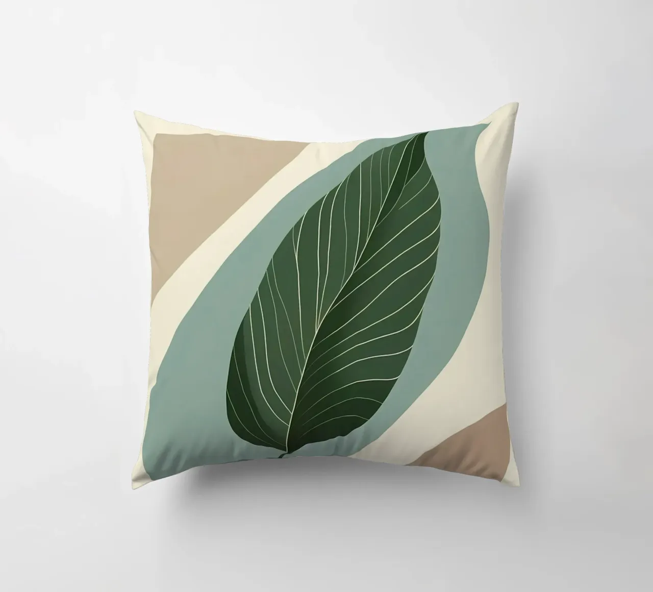 Moderno minimalista di una singola foglia di banano cuscino da Bloom And Brush