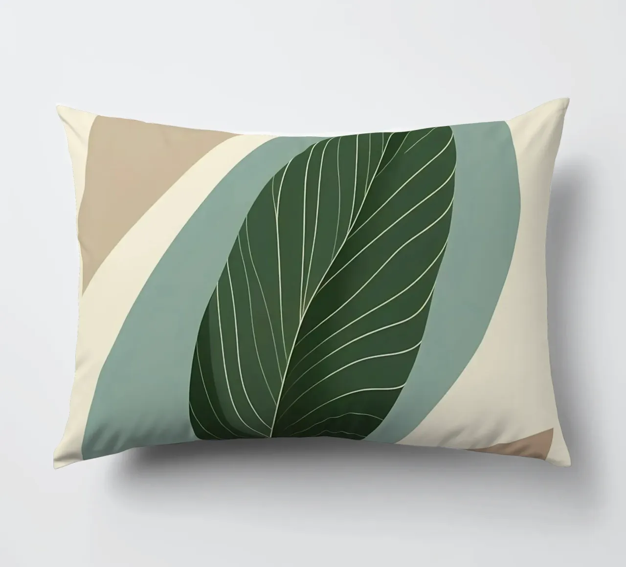 Moderno minimalista di una singola foglia di banano cuscino da Bloom And Brush