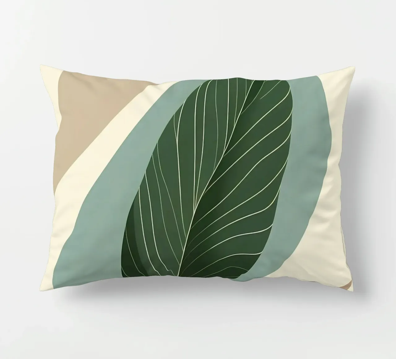 Moderno minimalista di una singola foglia di banano cuscino da Bloom And Brush