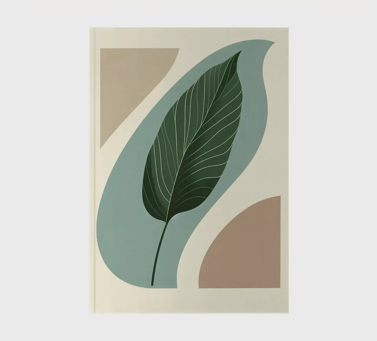 Minimalist modern of a single banana leaf notebook by Bloom And Brush