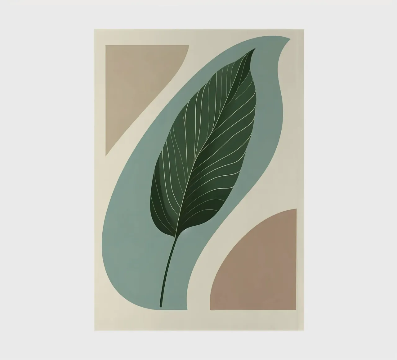 Minimalist modern of a single banana leaf notebook by Bloom And Brush