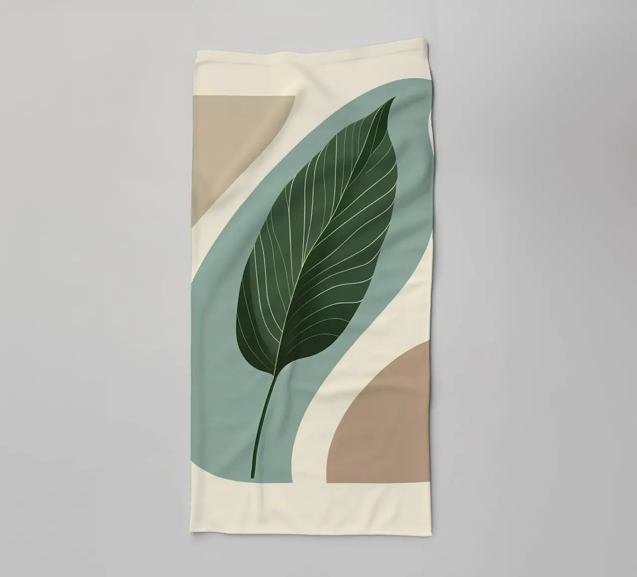 Minimalist modern of a single banana leaf towel by Bloom And Brush
