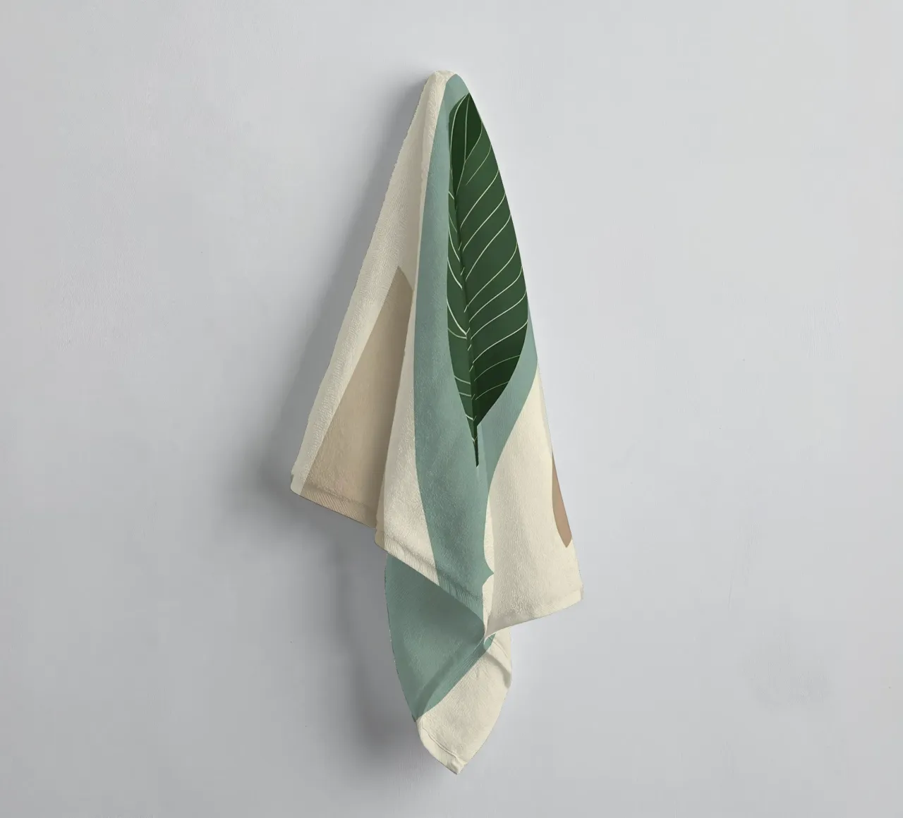 Minimalist modern of a single banana leaf towel by Bloom And Brush