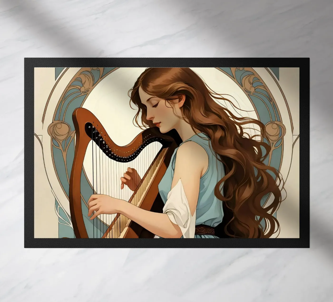 Woman and harp zerbino da Massimo Frascogna