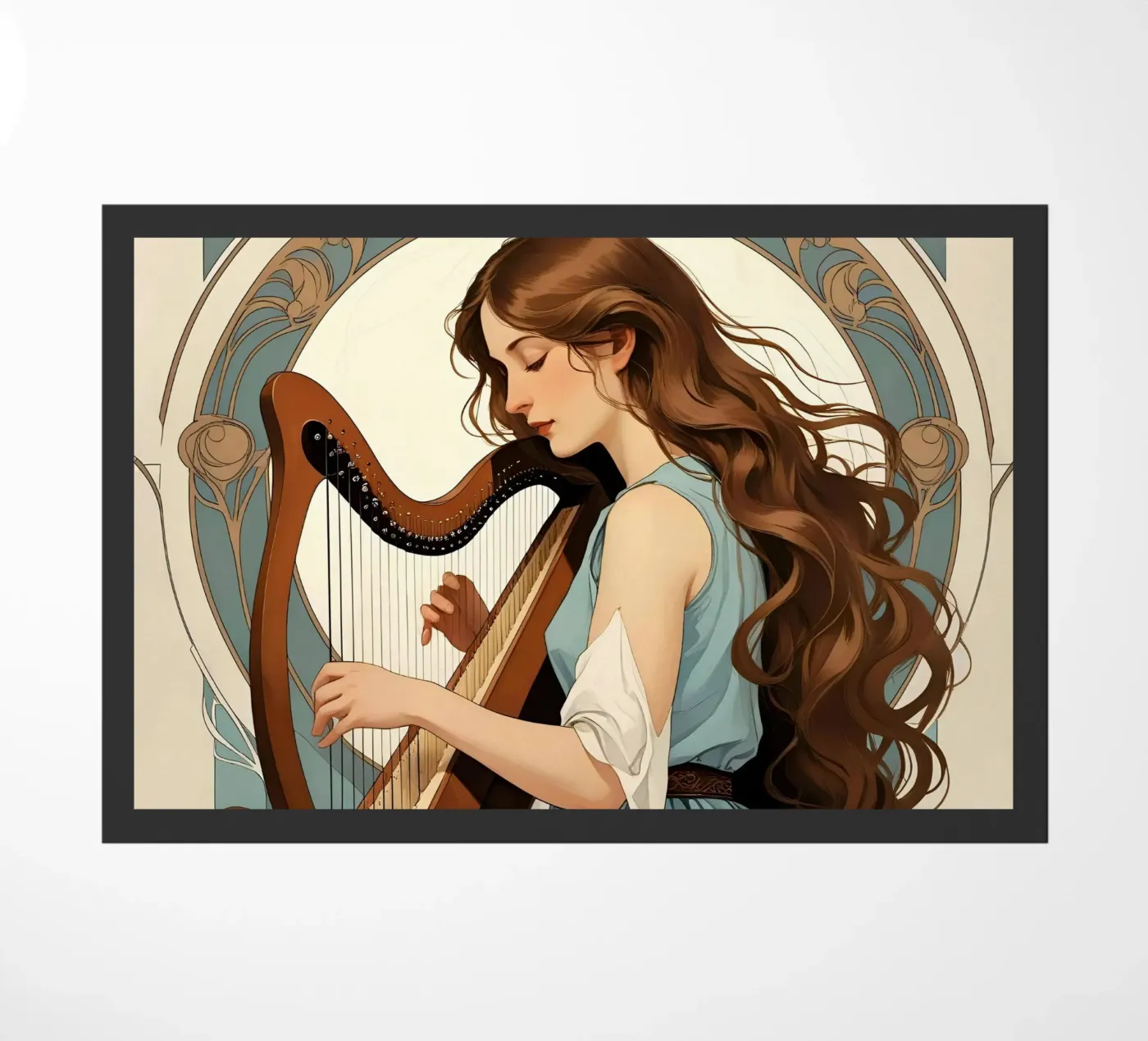 Woman and harp zerbino da Massimo Frascogna