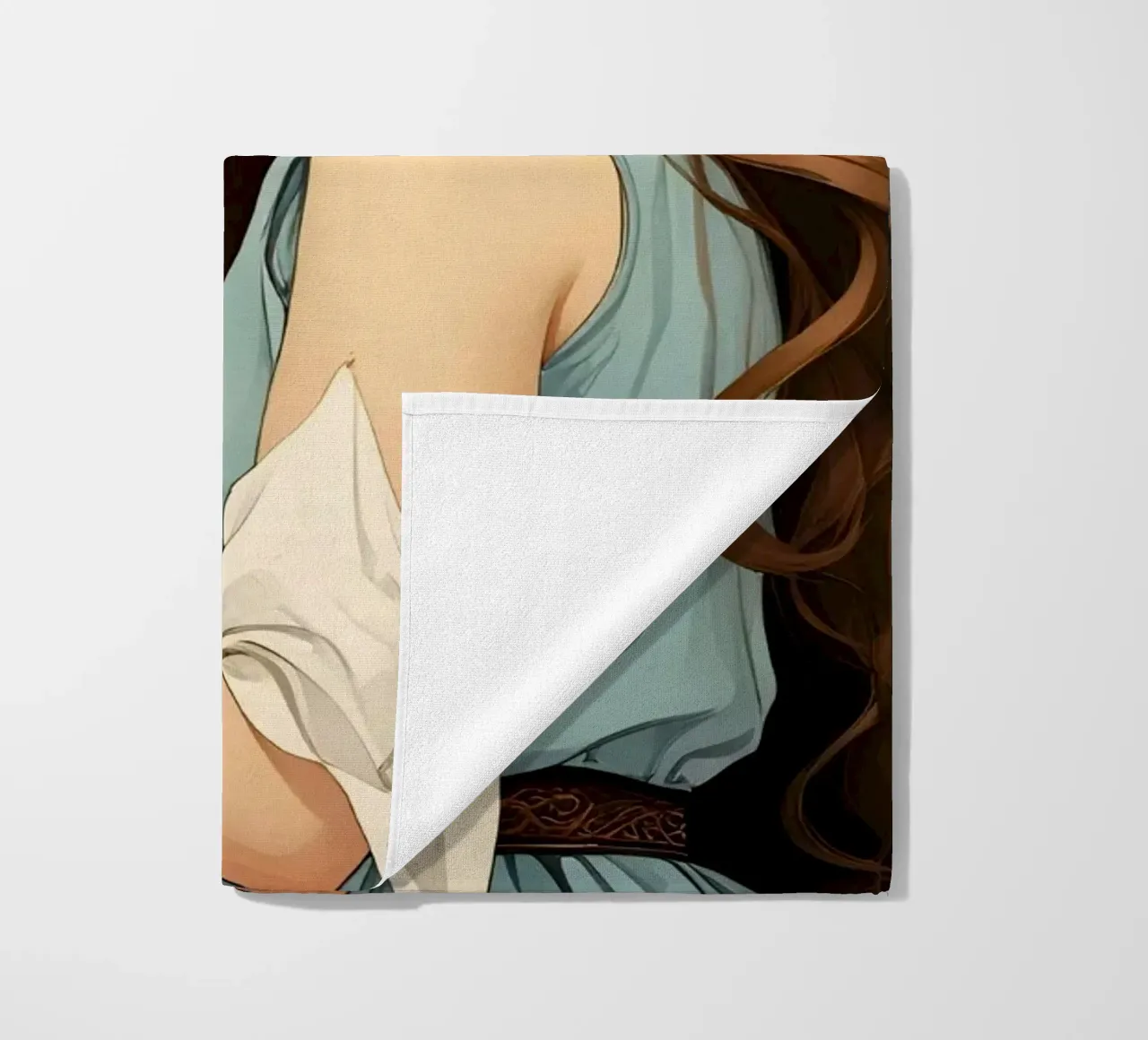 Donna e arpa telo mare da Massimo Frascogna