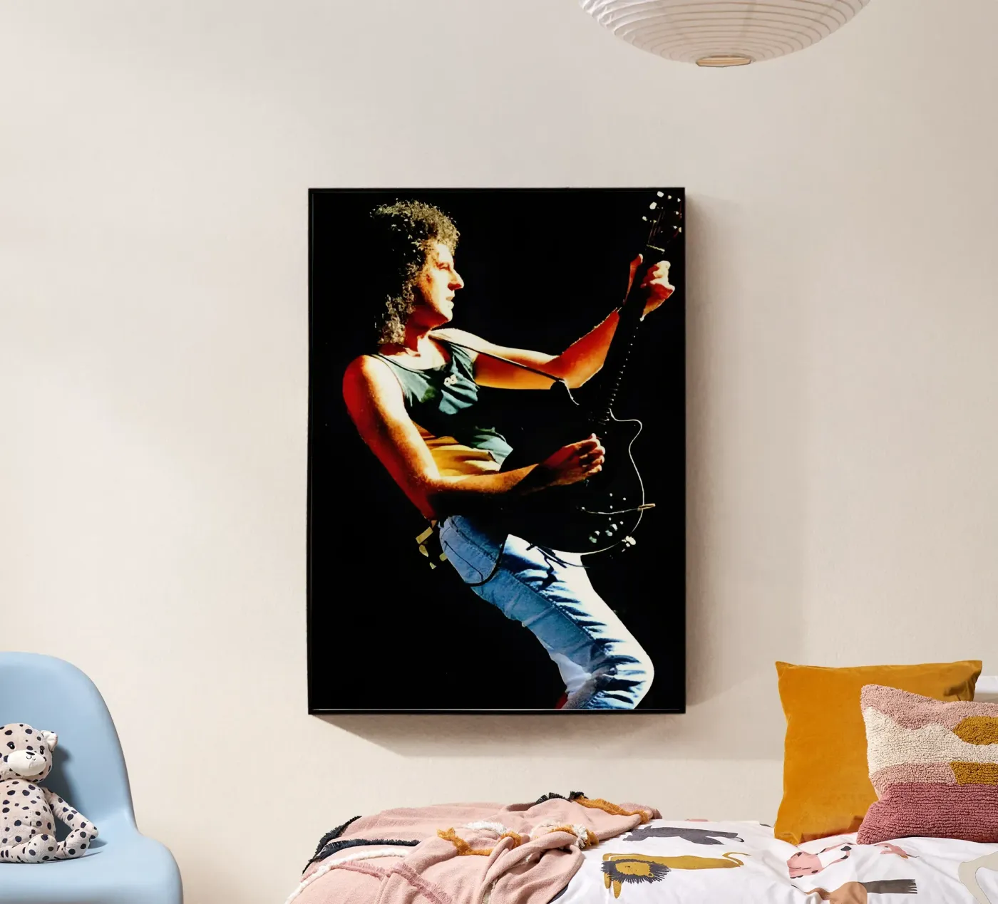 Brian May acryl van Digital Street art