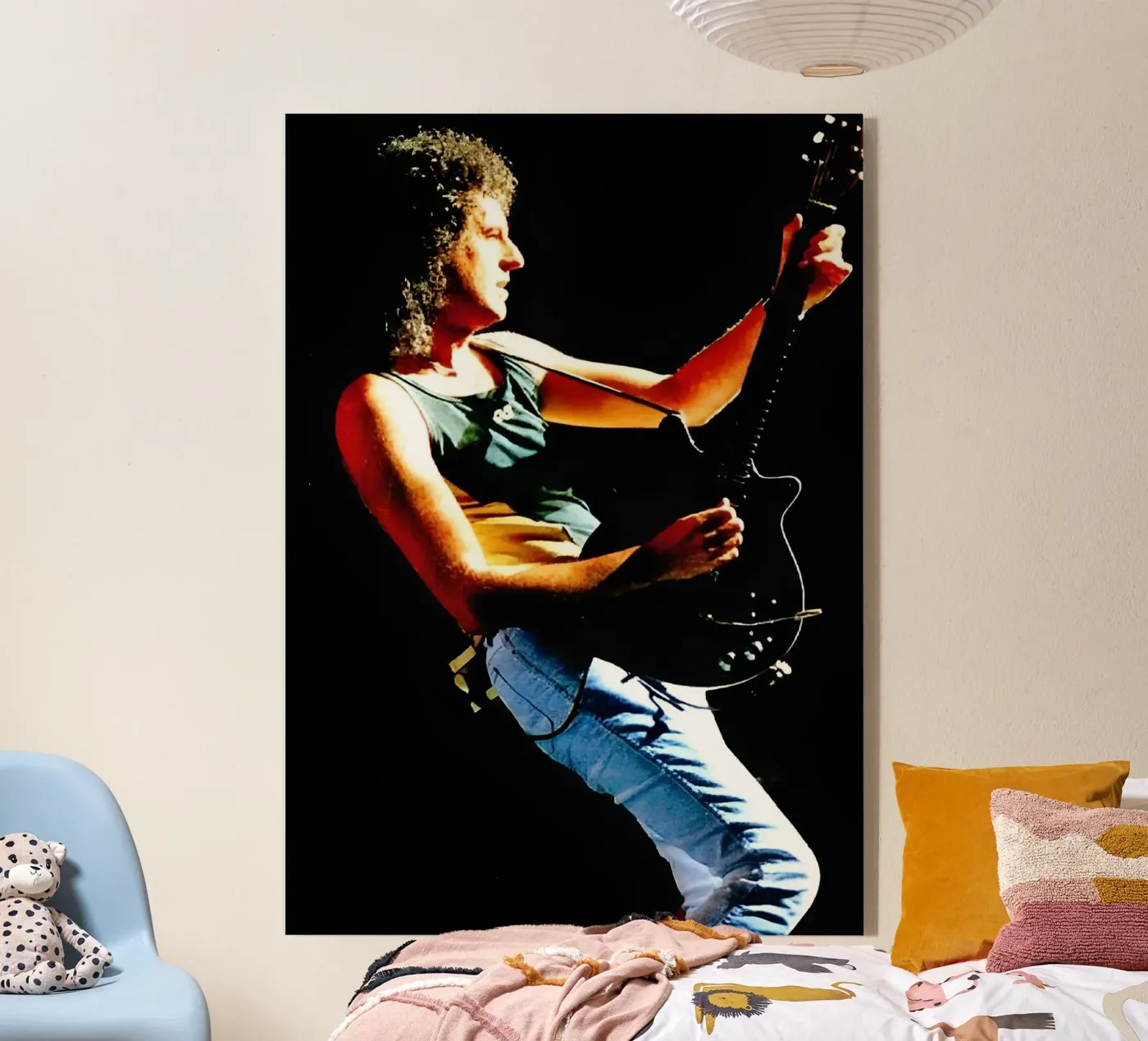 Brian May acryl van Digital Street art