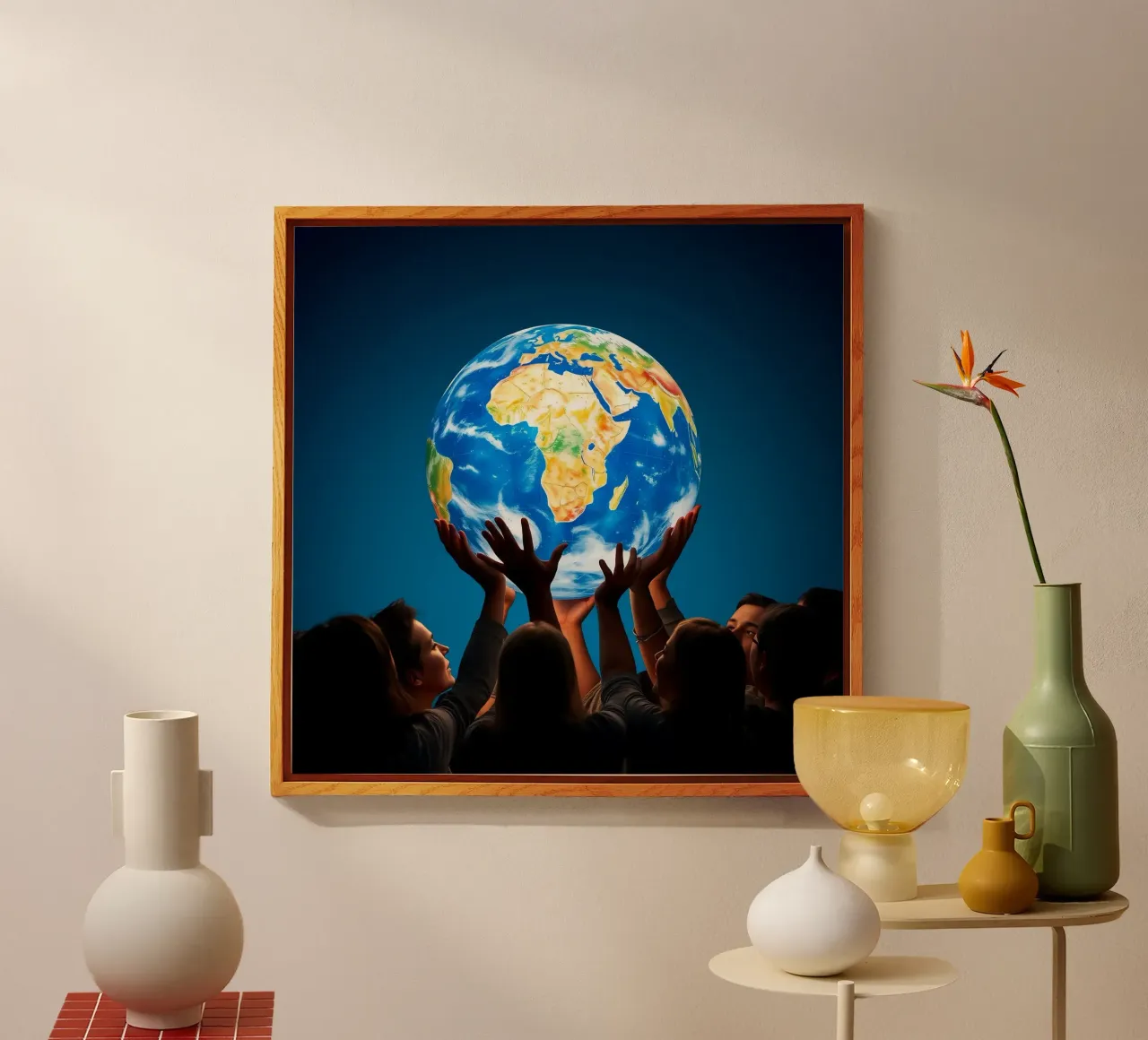 Samen acryl van Massimo Frascogna