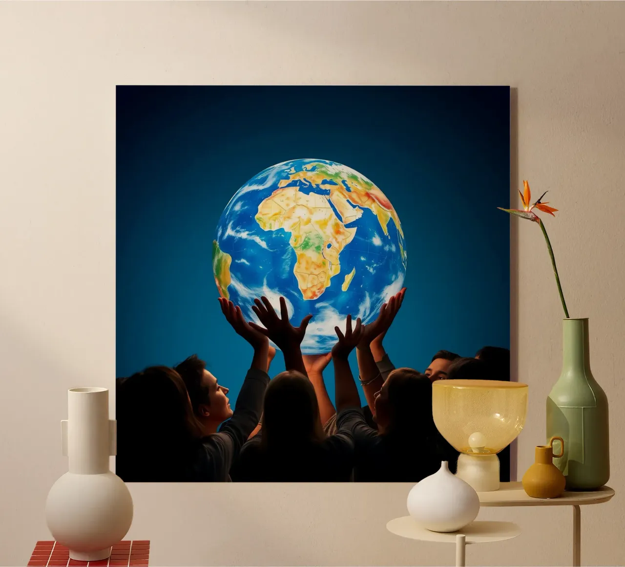 Samen acryl van Massimo Frascogna