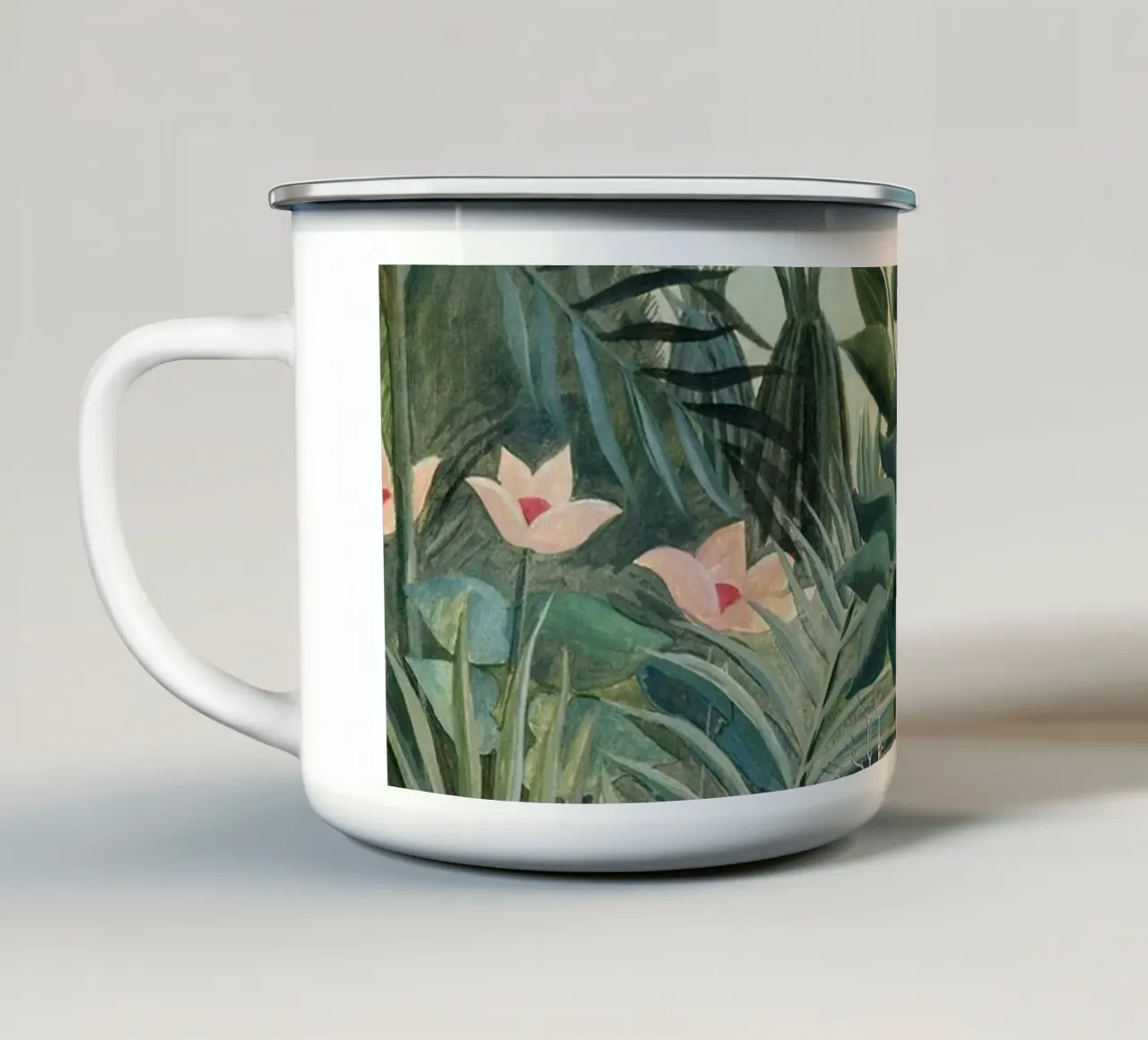 henri rousseau - Due animali tazza in smalto da KOOL STORE