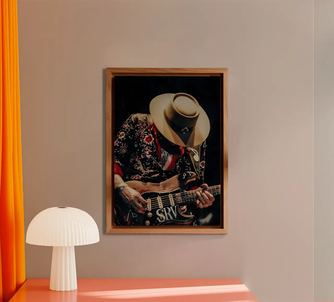Stevie Ray Vaughan alluminio dibond da The Poster Hub