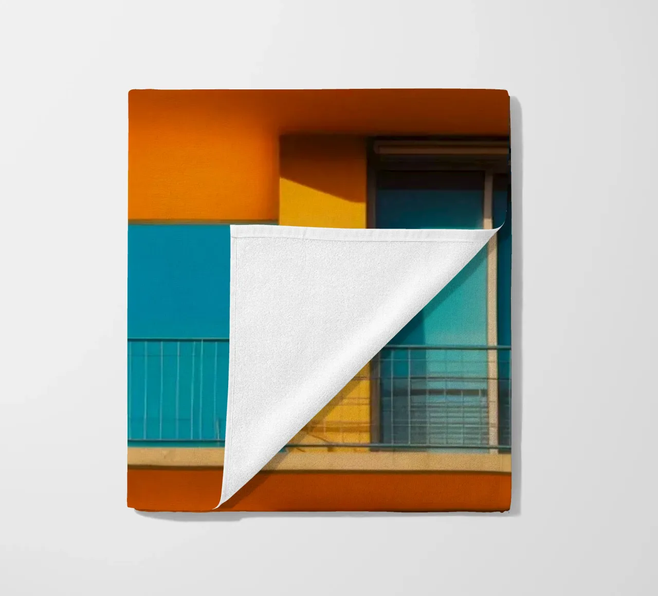 Windows beach towel by Affiches Minimalistes