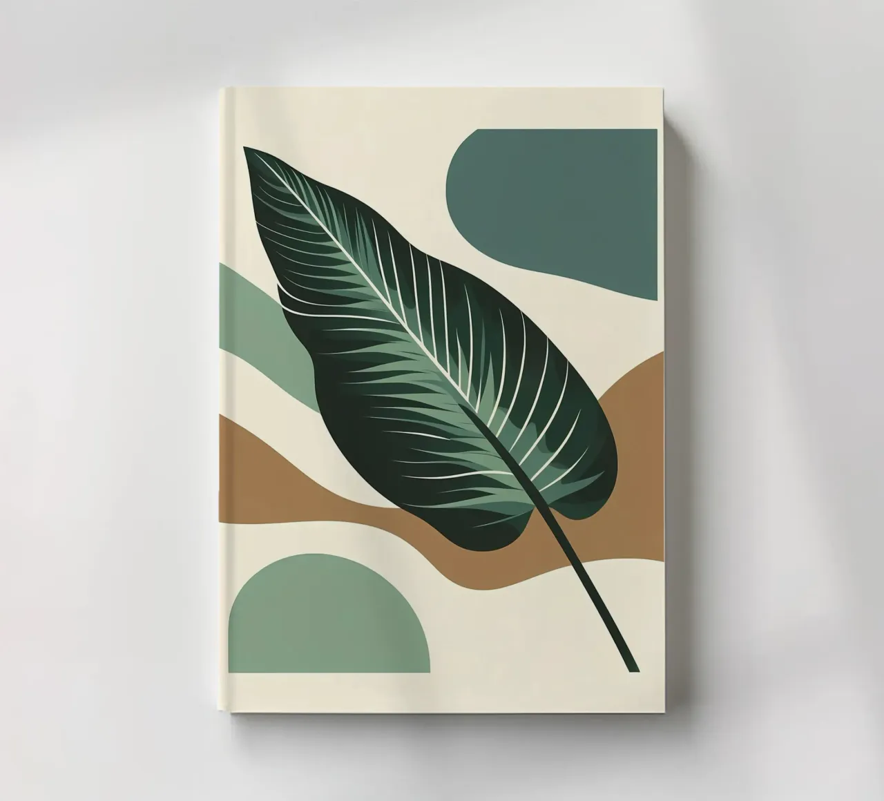 Minimalist modern of a single banana leaf notebook by Bloom And Brush