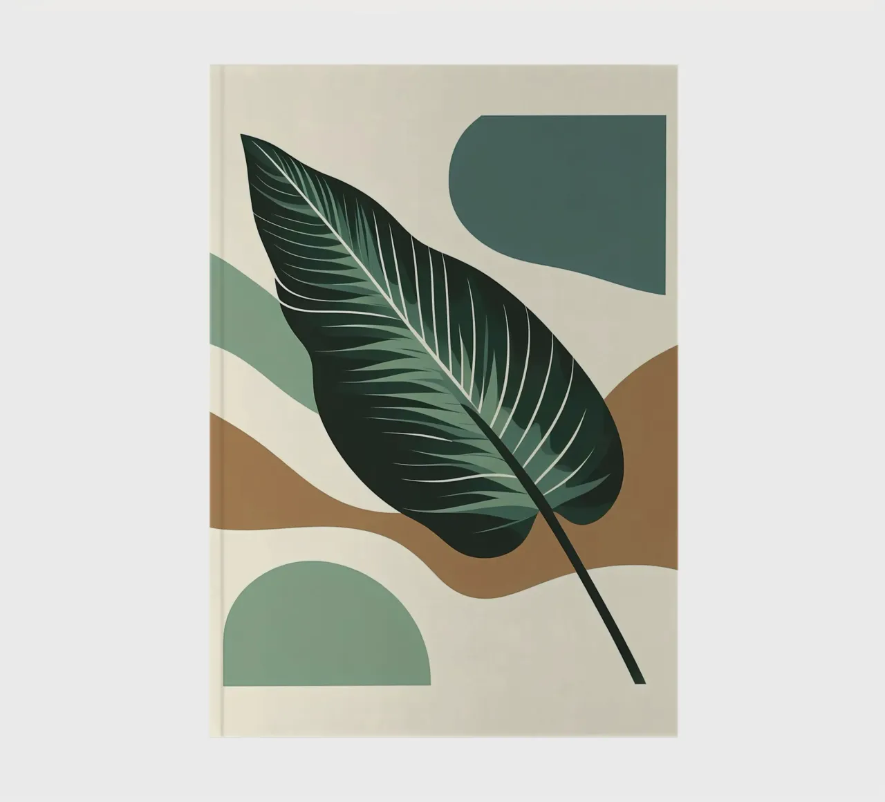 Minimalist modern of a single banana leaf notebook by Bloom And Brush