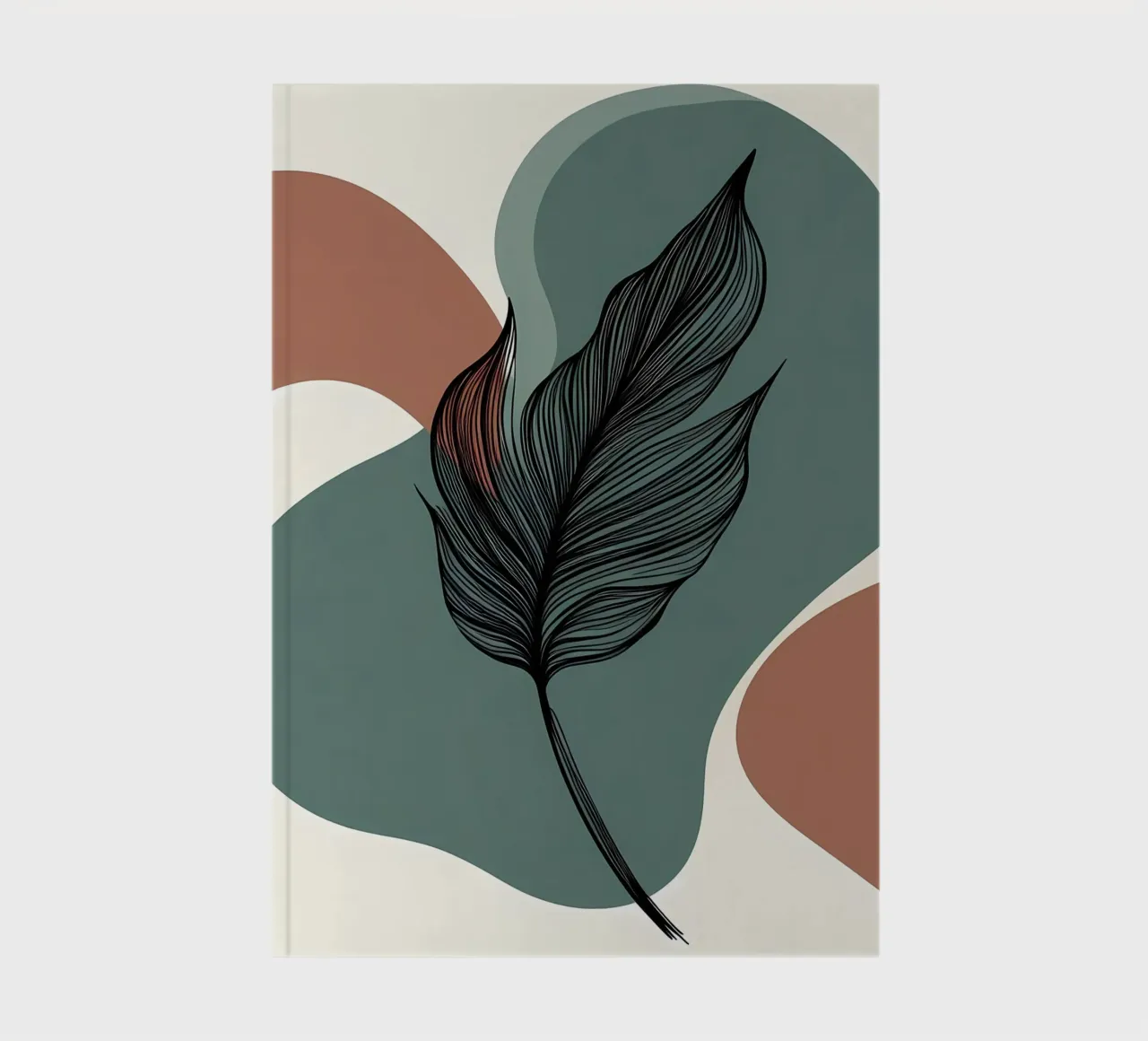 Minimalist modern of a single banana leaf notebook by Bloom And Brush