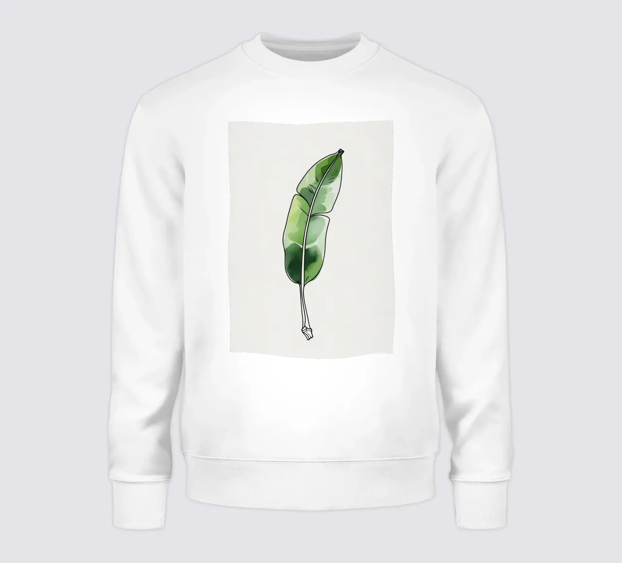 Moderna minimalista di una singola foglia di banano felpa da Bloom And Brush