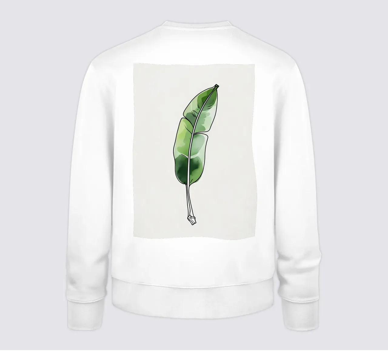 Moderna minimalista di una singola foglia di banano felpa da Bloom And Brush