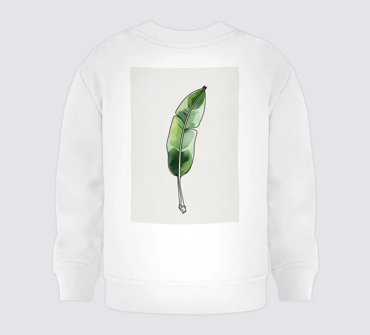 Moderna minimalista di una singola foglia di banano felpa neonato da Bloom And Brush