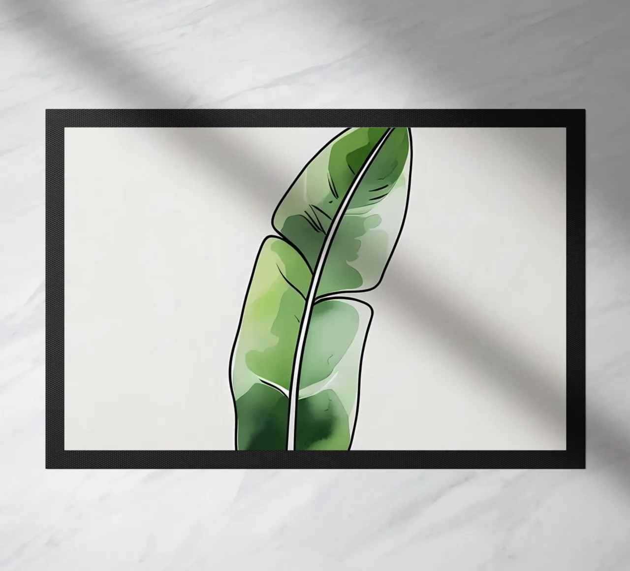 Moderna minimalista di una singola foglia di banano zerbino da Bloom And Brush