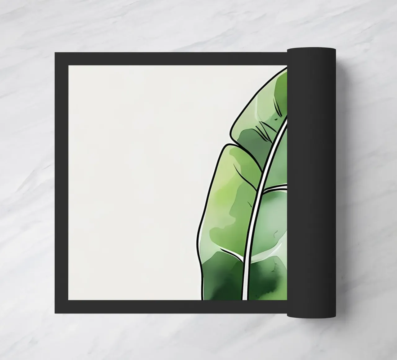 Moderna minimalista di una singola foglia di banano zerbino da Bloom And Brush