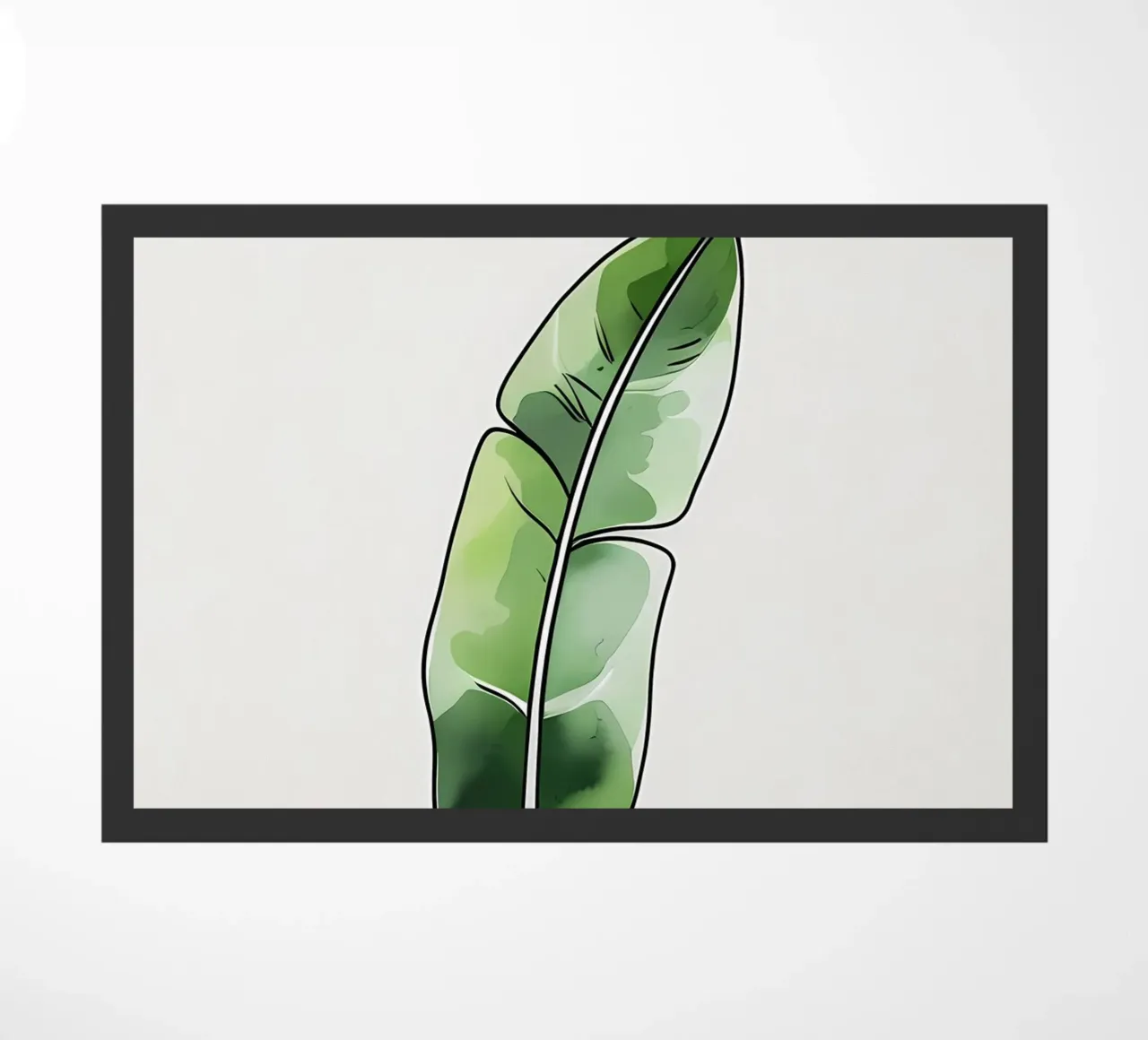Moderna minimalista di una singola foglia di banano zerbino da Bloom And Brush