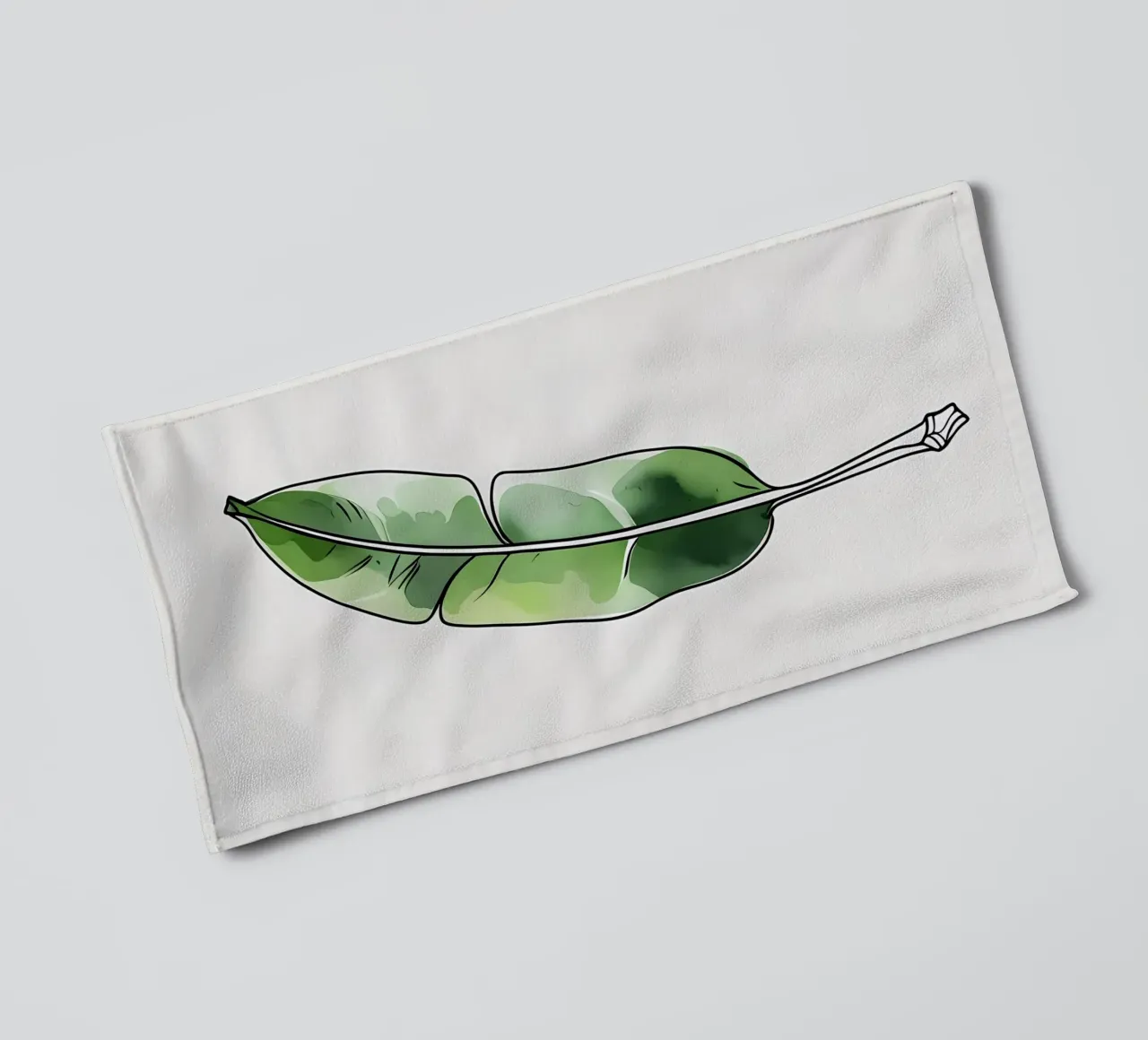 Moderna minimalista di una singola foglia di banano asciugamano da bagno da Bloom And Brush